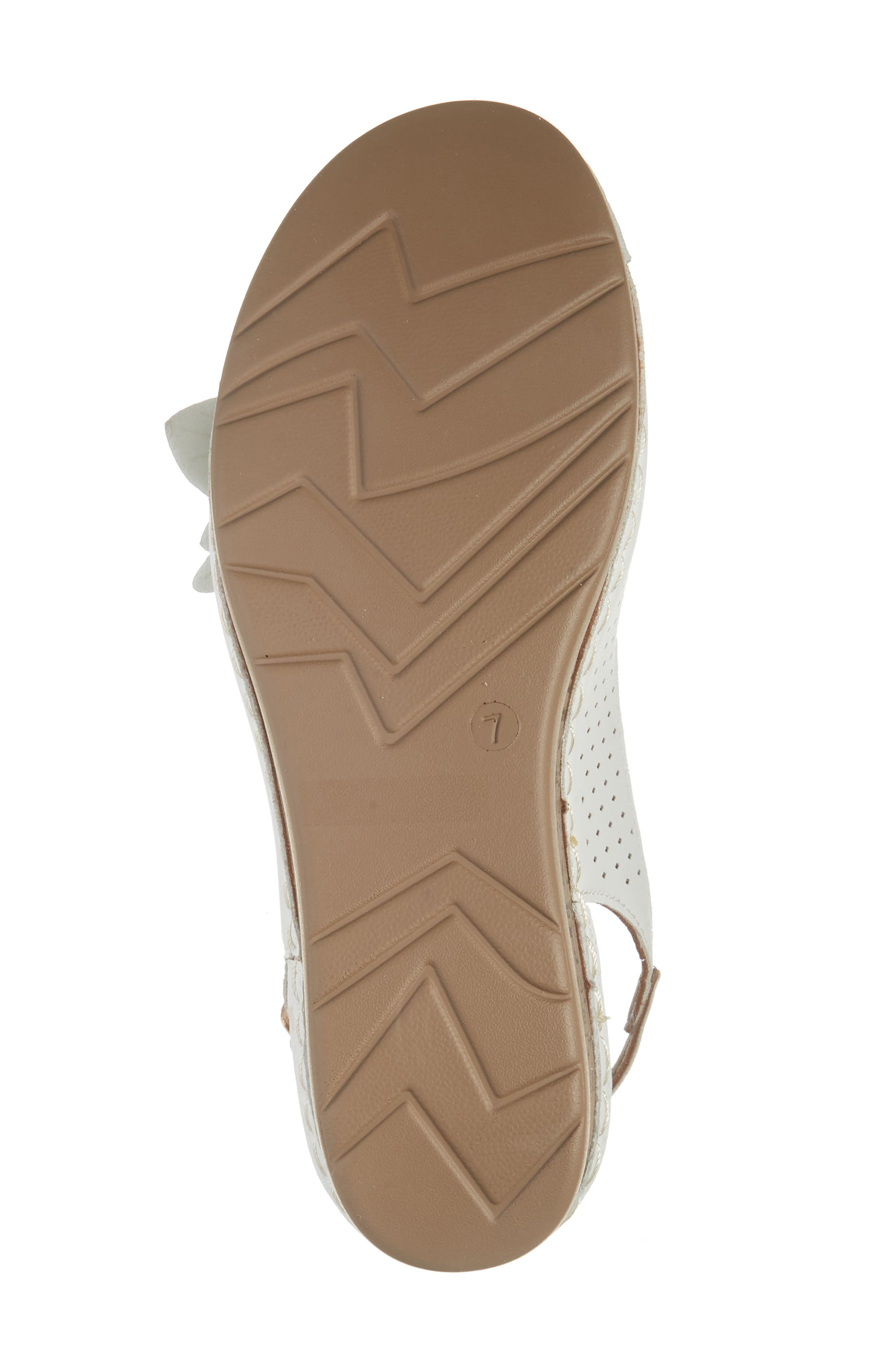Bethea Floral Appliqué Slingback Sandal, Alternate, color, WHITE