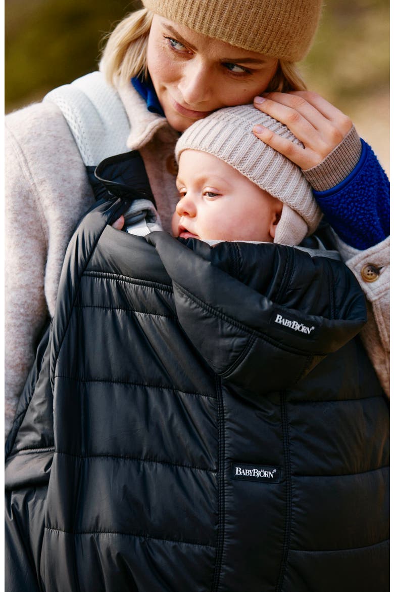 Quilted Cover for Baby Carrier, Alternate, color, BLACK