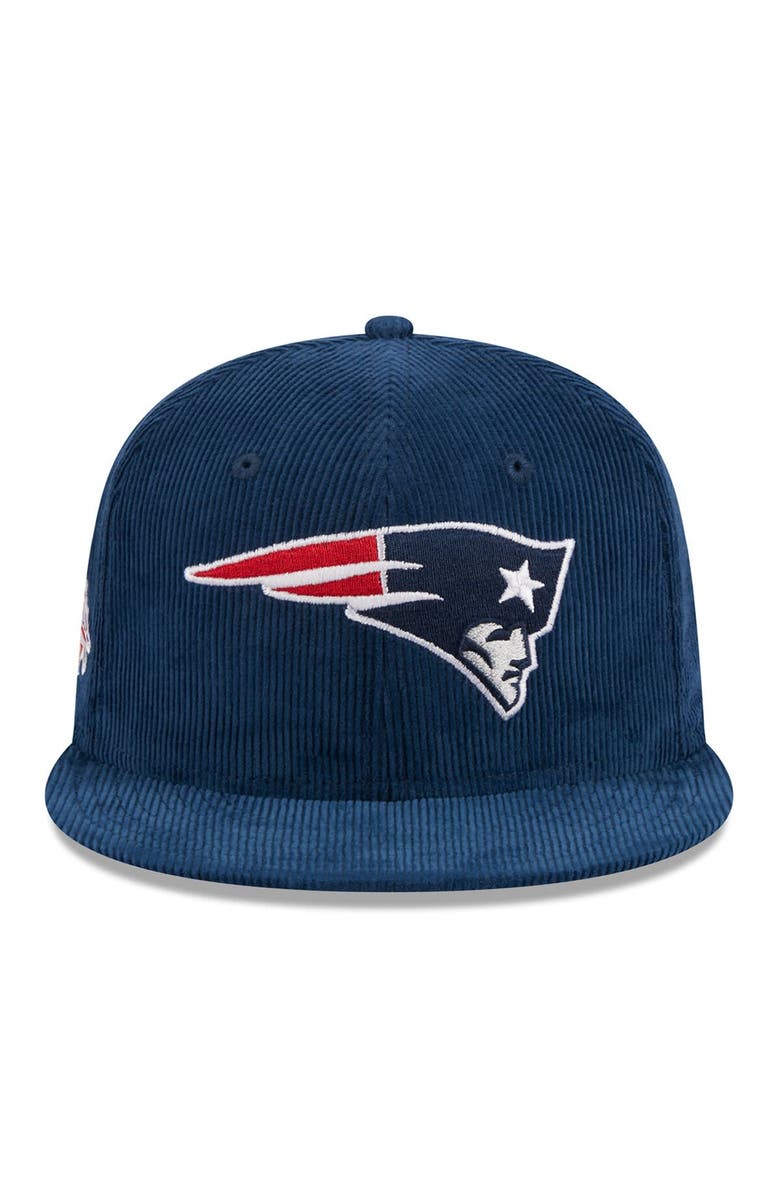 New Era Men's New Era Navy New England Patriots Throwback Cord 59FIFTY Fitted Hat, Alternate, color, Navy
