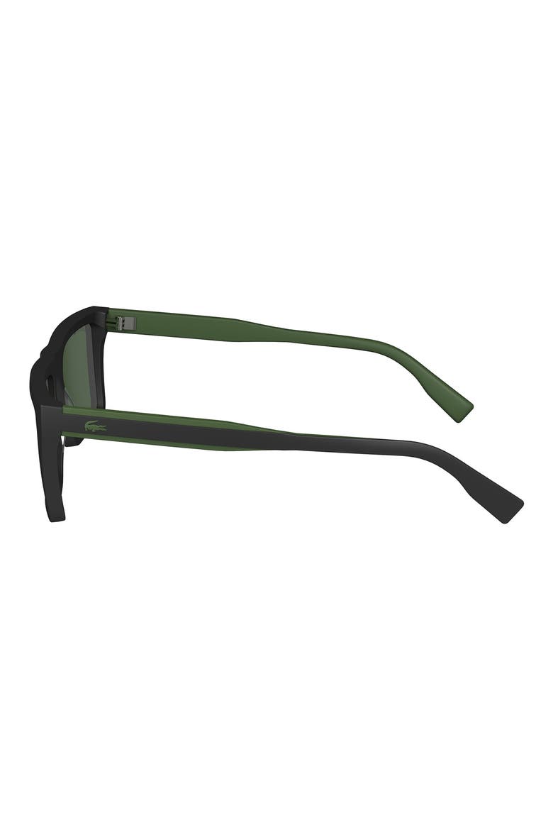 Sport 56mm Rectangular Sunglasses, Alternate, color, MATTE BLACK