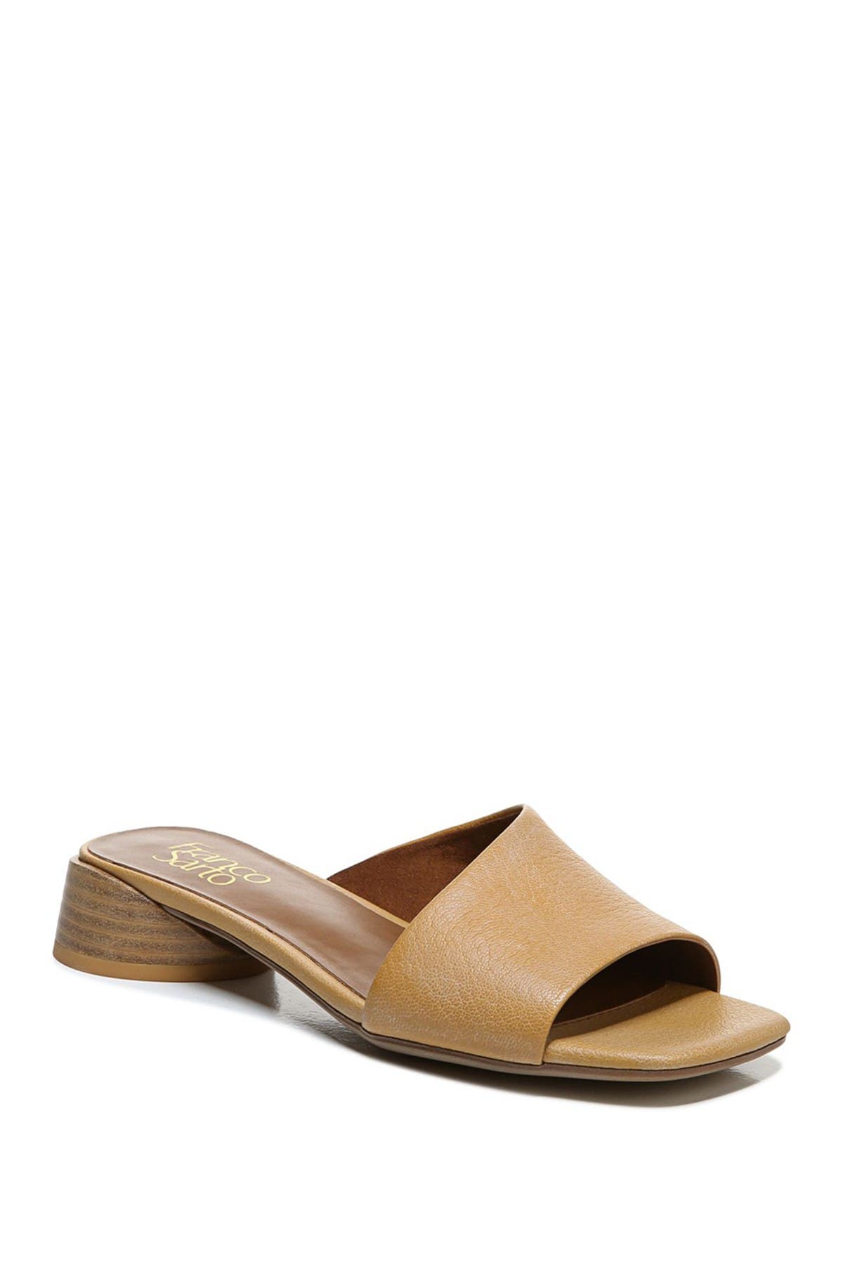 Leslie Leather Block Heel Sandal, Main, color, TAN LE