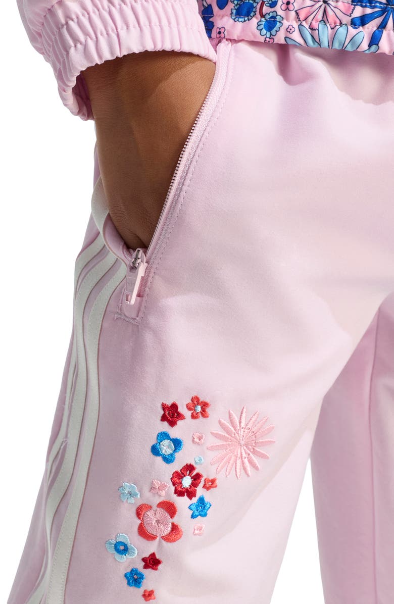 adidas Kids' Floral Print Track Jacket & Pants Set, Alternate, color, Clear Pink
