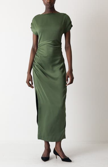 Lela Rose Heather Crepe Back Satin Dress Nordstrom