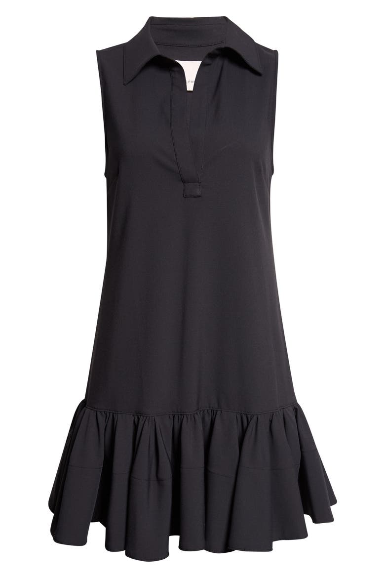Rayne Sleeveless Flounce Hem Dress, Alternate, color, BLACK