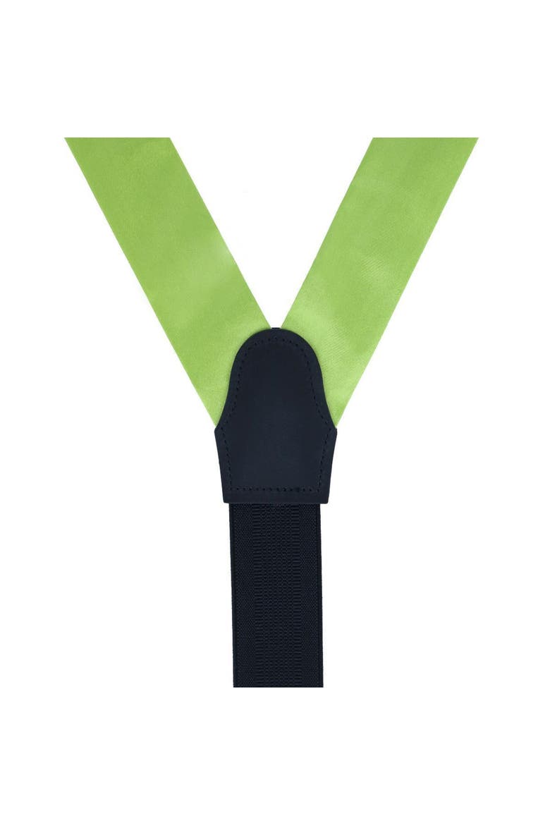 Sutton Solid Color Silk Formal Suspenders | Y-Back, Adjustable Braces, Alternate, color, Light Green
