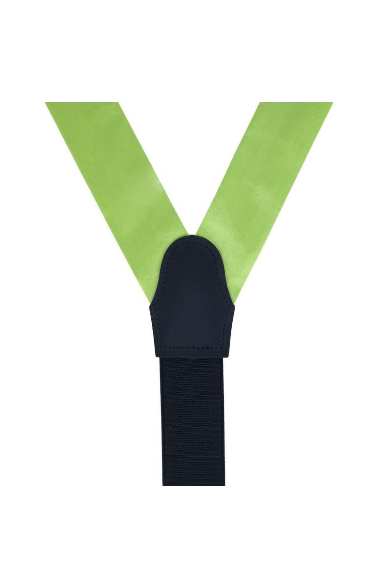 Trafalgar Sutton Solid Color Silk Formal Suspenders | Y-Back, Adjustable Braces, Alternate, color, Light Green