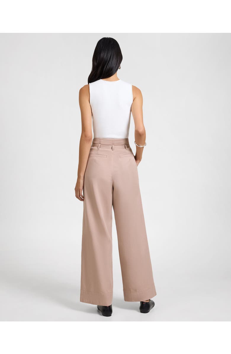 Onia Lyocell Paperbag Trouser, Alternate, color, Warm Taupe