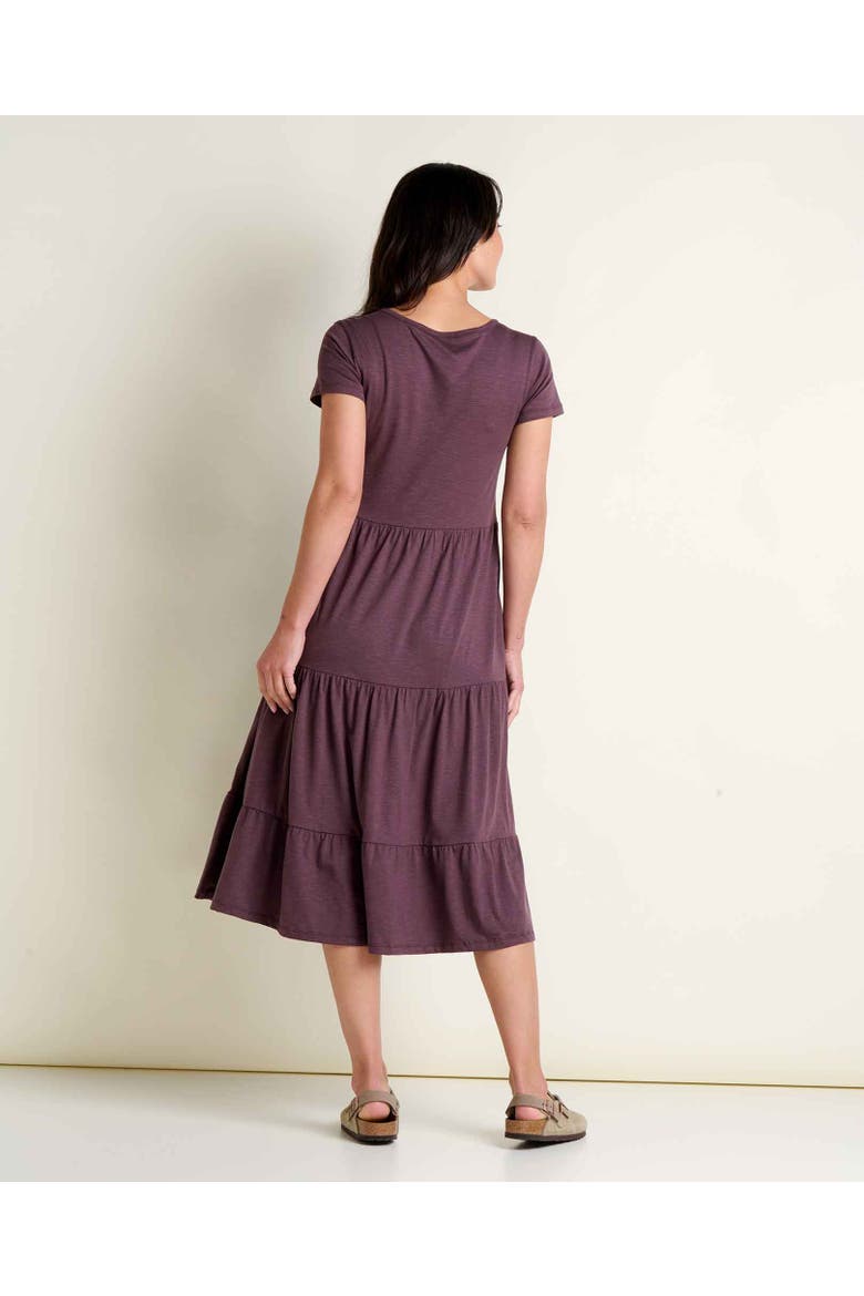 Marley Tiered Midi Dress, Alternate, color, Raisin