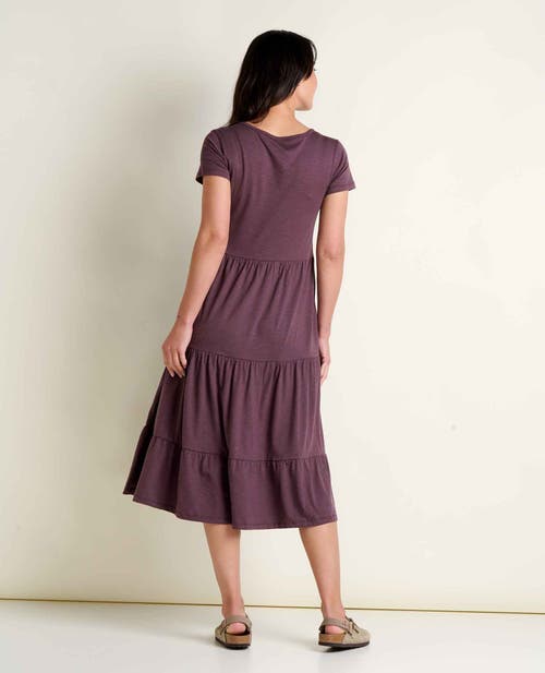 Toad And Co Toad & Co Marley Tiered Midi Dress In Purple