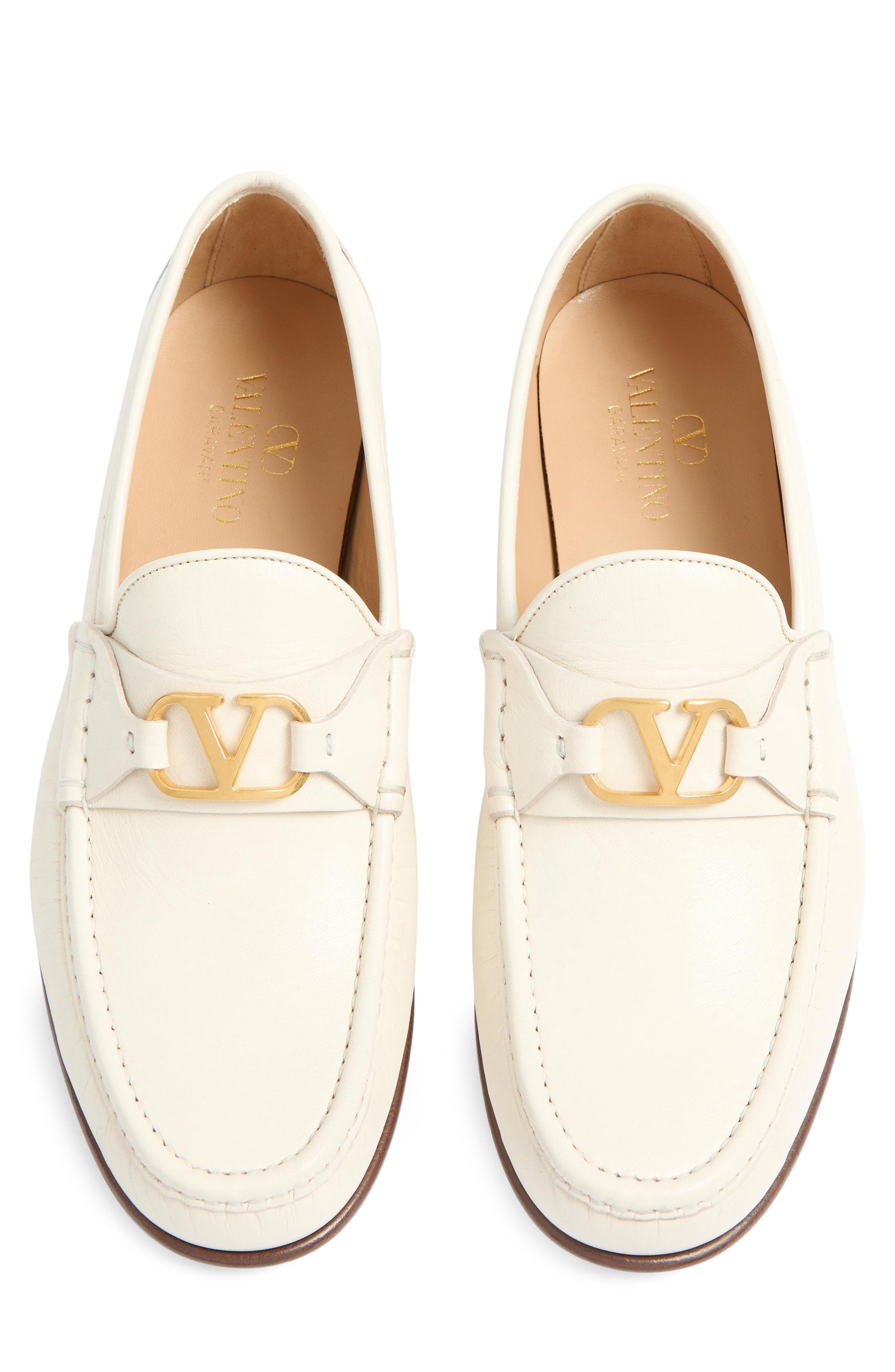 Valentino Garavani VLOGO Signature Loafer, Alternate, color, Ivory