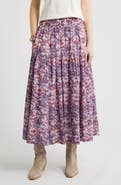 Treasure & Bond Smocked Waist Cotton Maxi Skirt