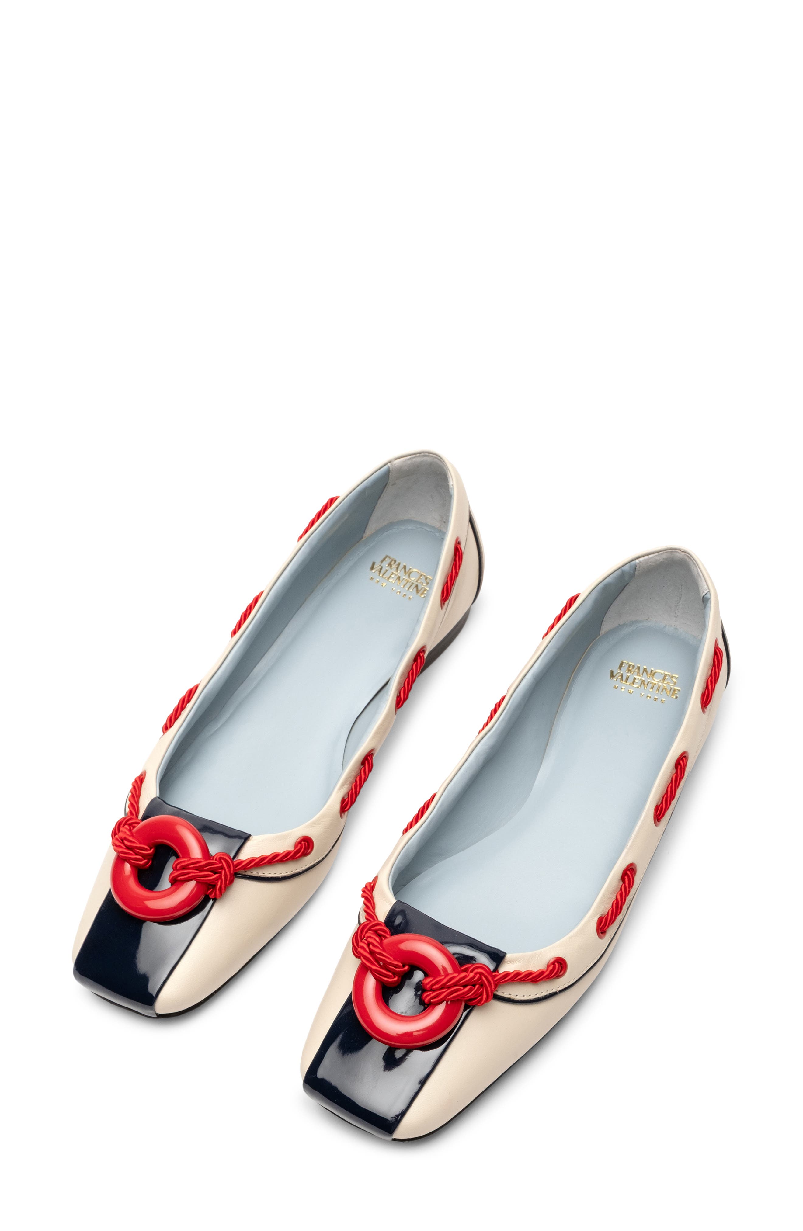 Frances Valentine McCoy Boat Shoe, Alternate, color, Oyster/ Navy