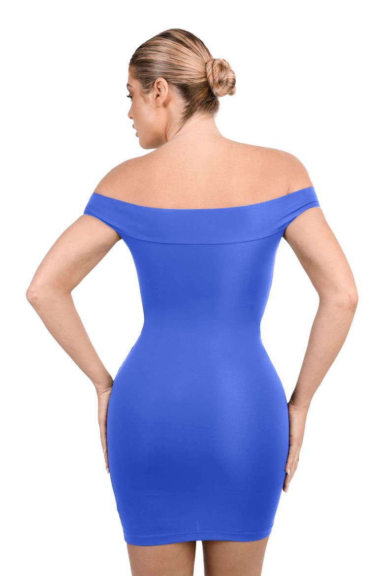 Shapewear Off-the-Shoulder Bodycon Mini Dress, Alternate, color, Royal Blue