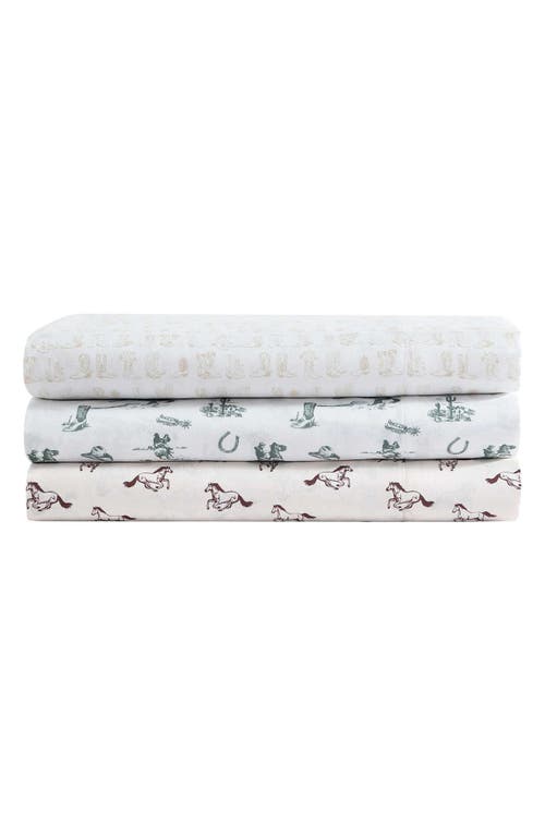 Wrangler Cowboy Rodeo Print Microfiber Sheet Set In White