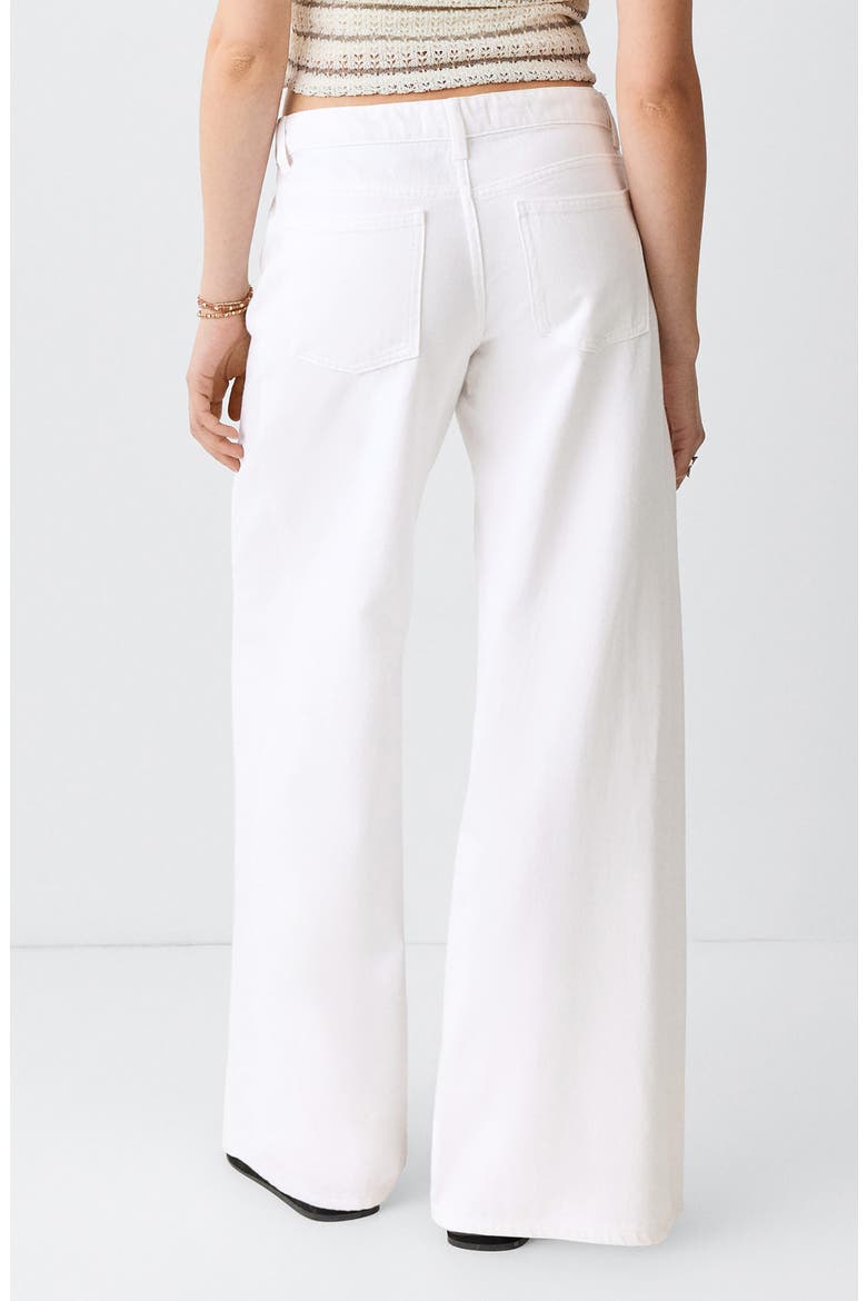 Low Waist Wide Leg Jeans, Alternate, color, WHITE