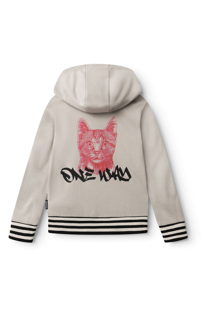 Nununu Kids' Cool Cat Zip Hoodie, Alternate, color, 
