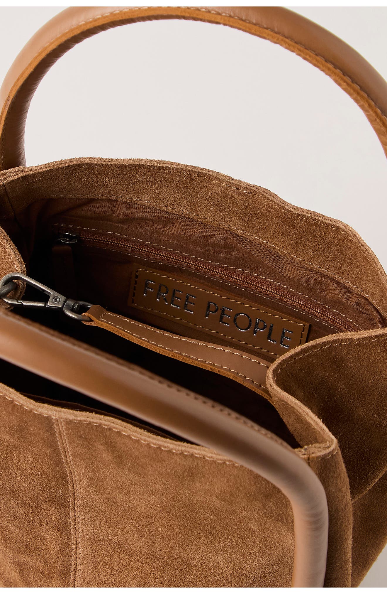 Barlow Leather Bucket Bag, Alternate, color, COGNAC