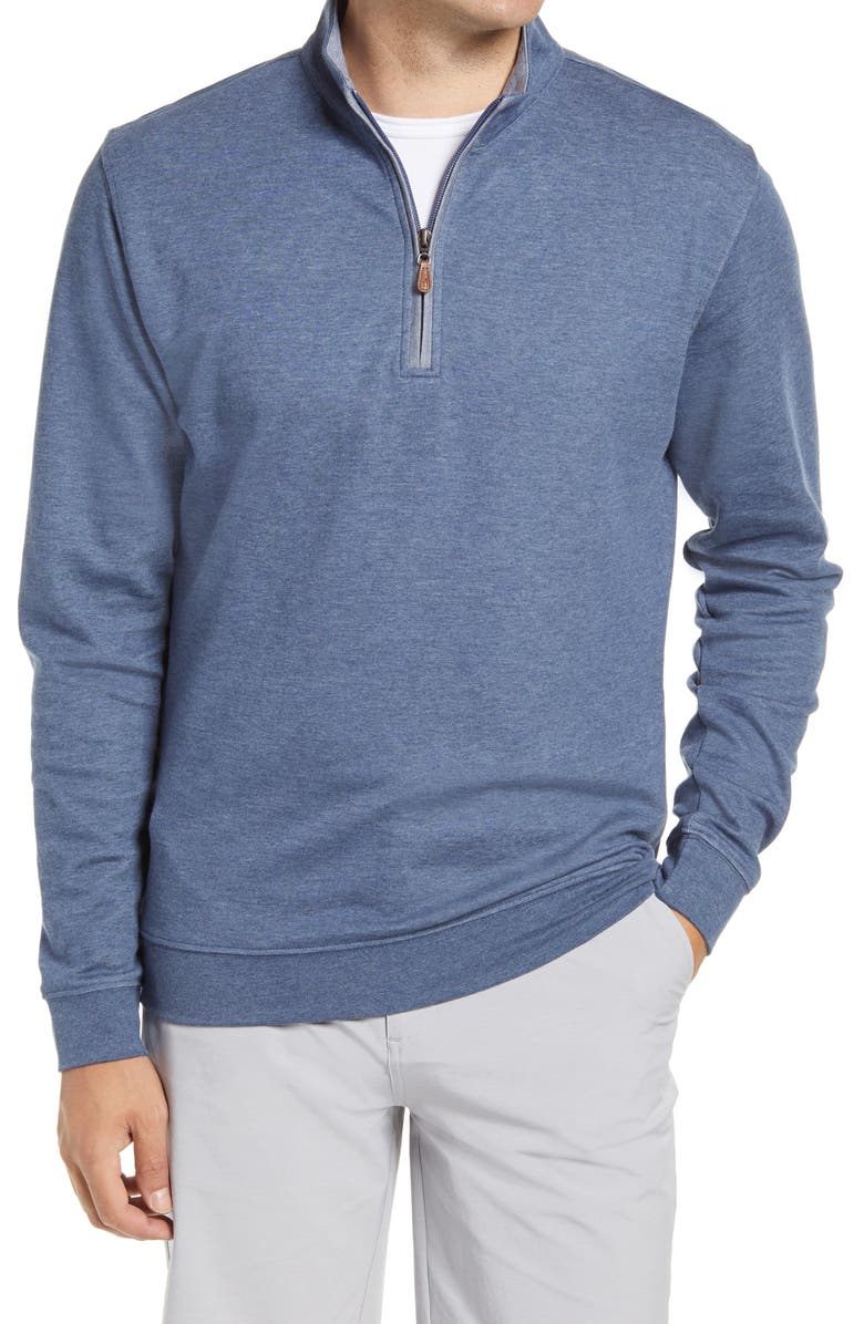 johnnie-O Sully Quarter Zip Pullover, Main, color, Helios Blue