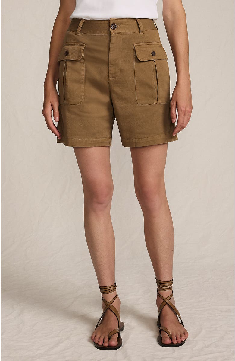 Lands' End Cool Fade High Rise 7" Cargo Shorts, Main, color, Coriander