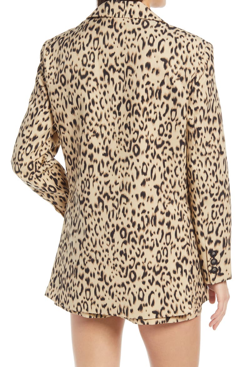 Animal Print Blazer, Alternate, color, BEIGE MULTI