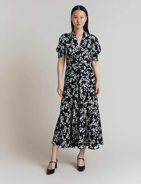 Capri Crepe Floral Midi Dress