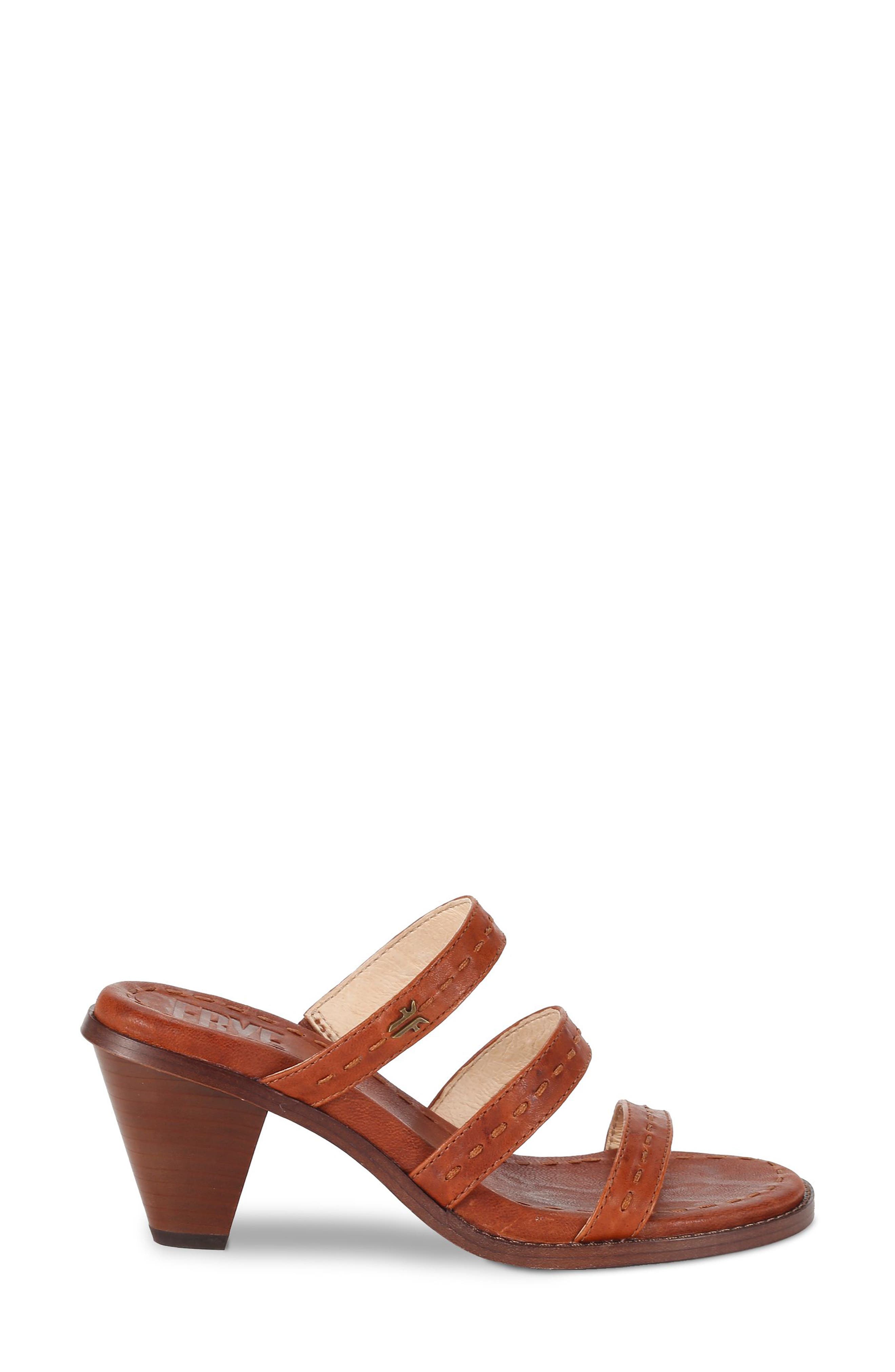 Estelle Strappy Slide Sandal, Alternate, color, COGNAC