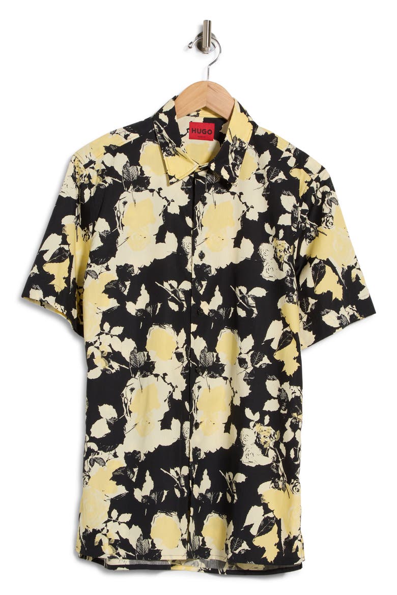 Ebor Relaxed Fit Short Sleeve Button-Up Shirt, Alternate, color, OPEN WHITE/BLACK