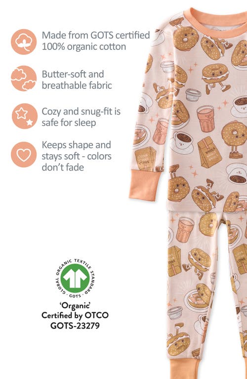 Butterblu Kids' Zen Fitted Organic Cotton Two-piece Pajamas In Black