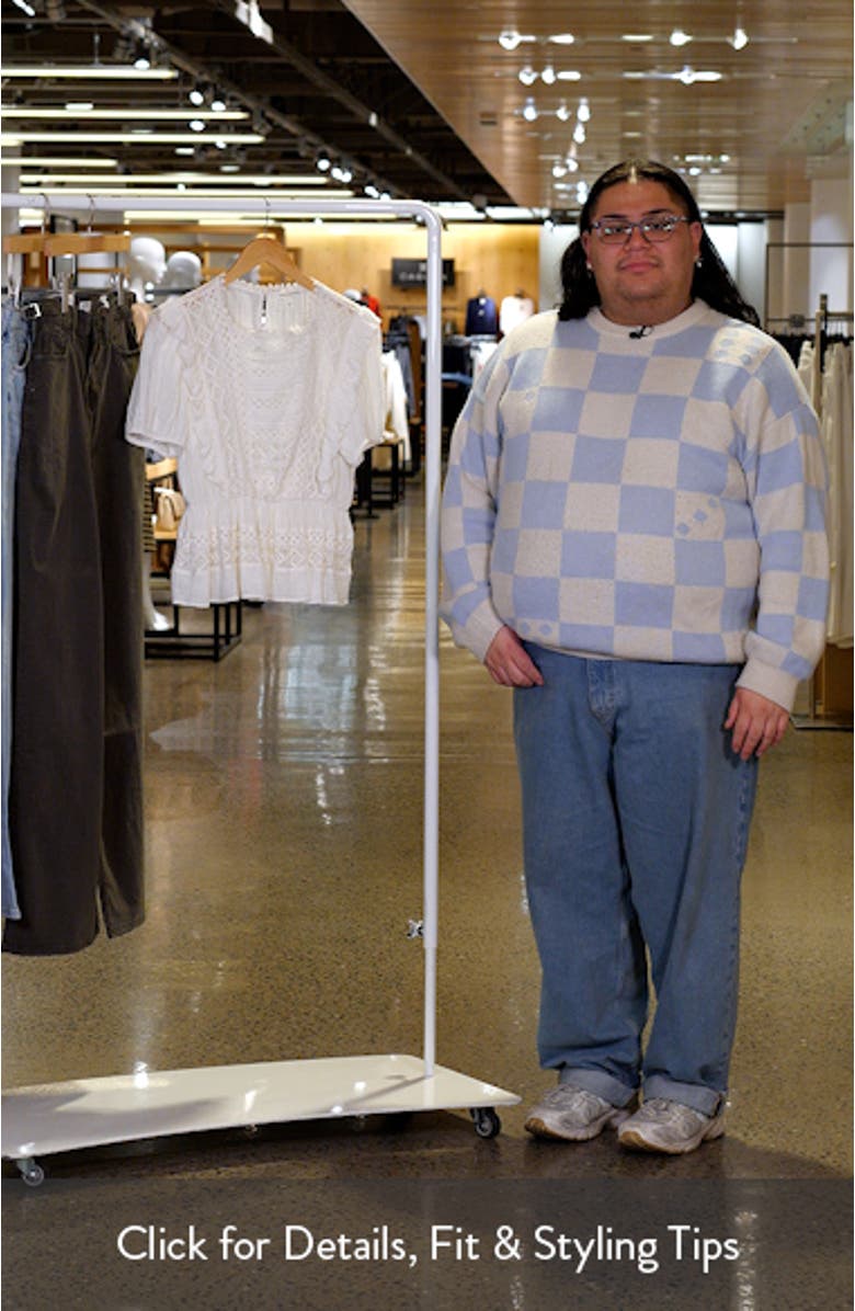 Eyelet Peplum Top, sales video thumbnail