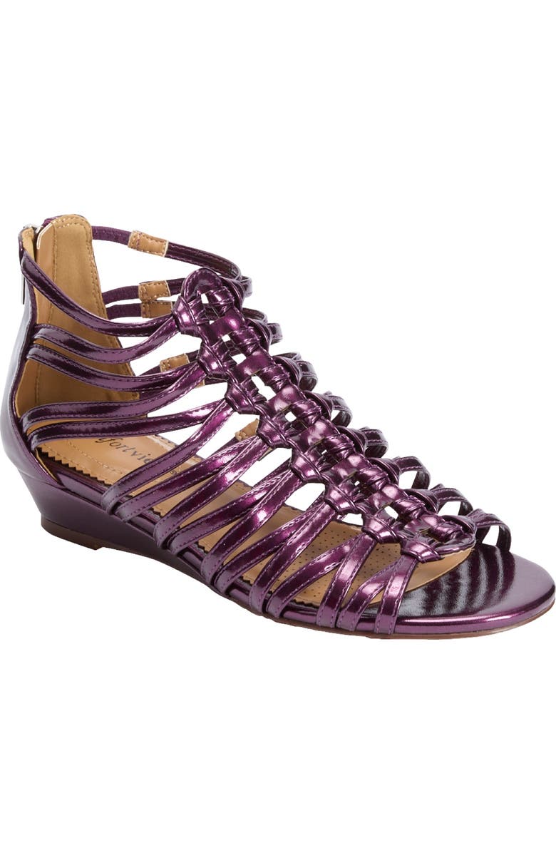 Comfortview The Helen Sandal, Main, color, Purple Metallic