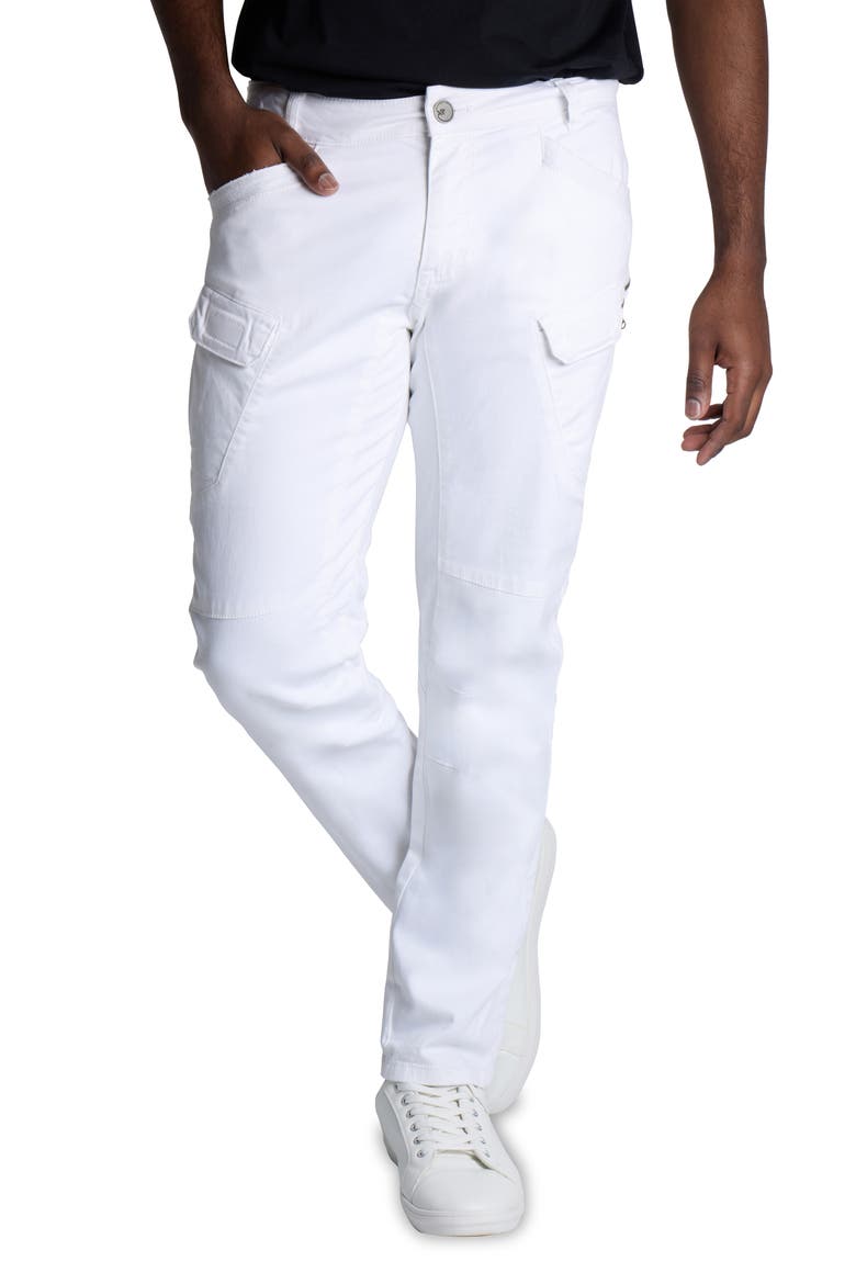 Slim Cargo Pants, Alternate, color, WHITE