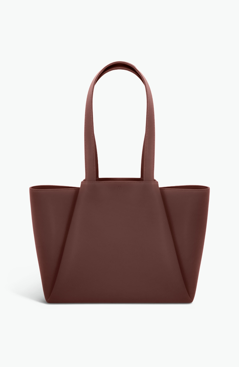 Midi Pyramid Leather Tote Bag