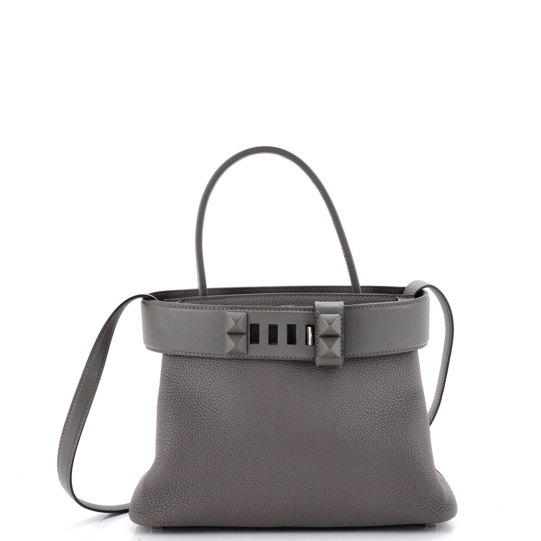 Pre-Owned Hermes Medor Handbag Togo, Main, color, Gris Meyer