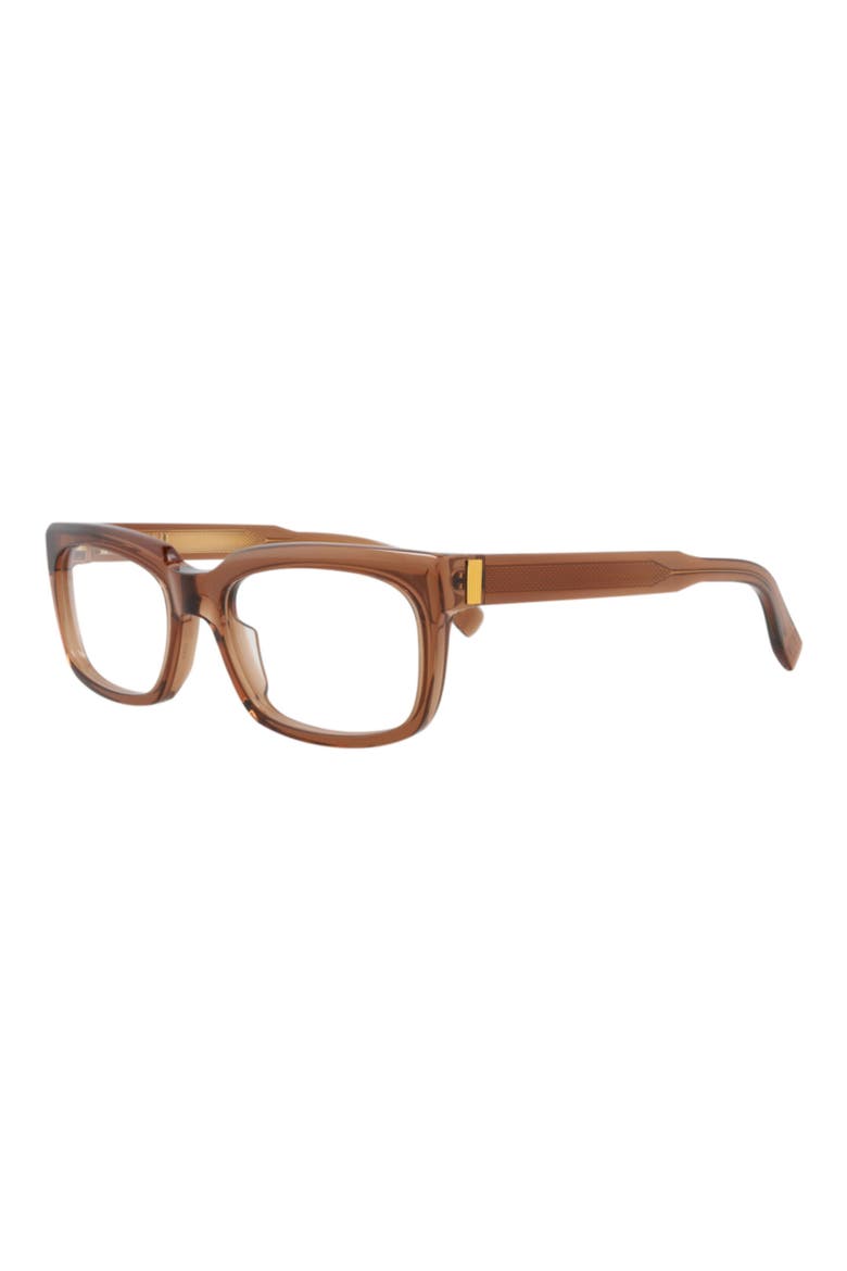 Novelty 57mm Square Optical Glasses, Alternate, color, BROWN BROWN TRANSPARENT