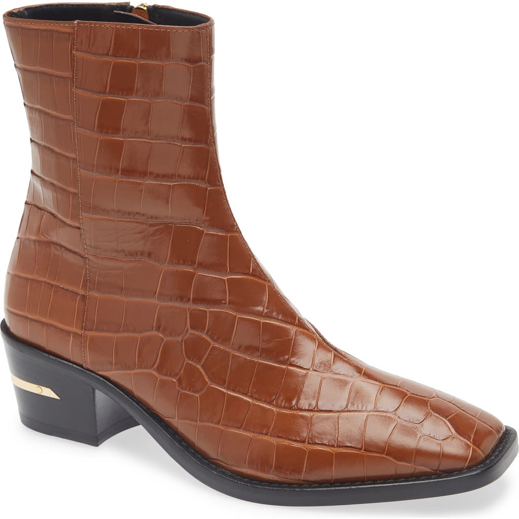 Amiri Croc-effect Leather Chelsea Boots In Brown
