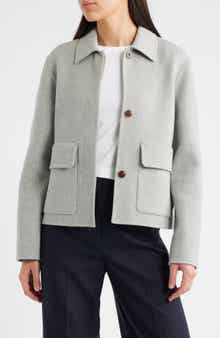 Theory Boxy Wool & Recycled Cashmere Jacket