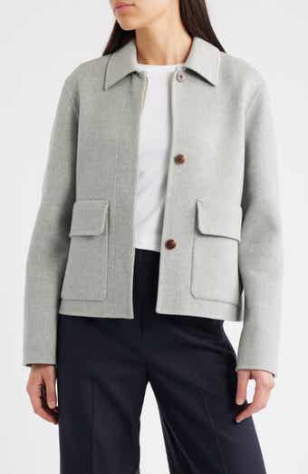 Theory Boxy Wool & Recycled Cashmere Jacket