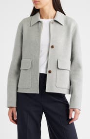 Theory Boxy Wool & Recycled Cashmere Jacket