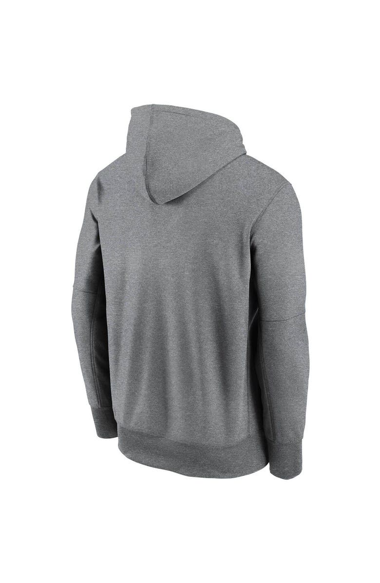 Nike Men's Nike Gray Milwaukee Brewers Logo Therma Performance Pullover Hoodie, Alternate, color, 