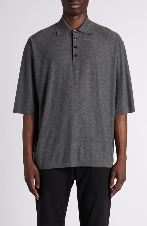 Oversize Cashmere Polo Sweater