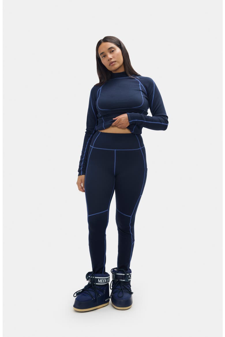 Hallie High Waist Leggings, Alternate, color, NAVY