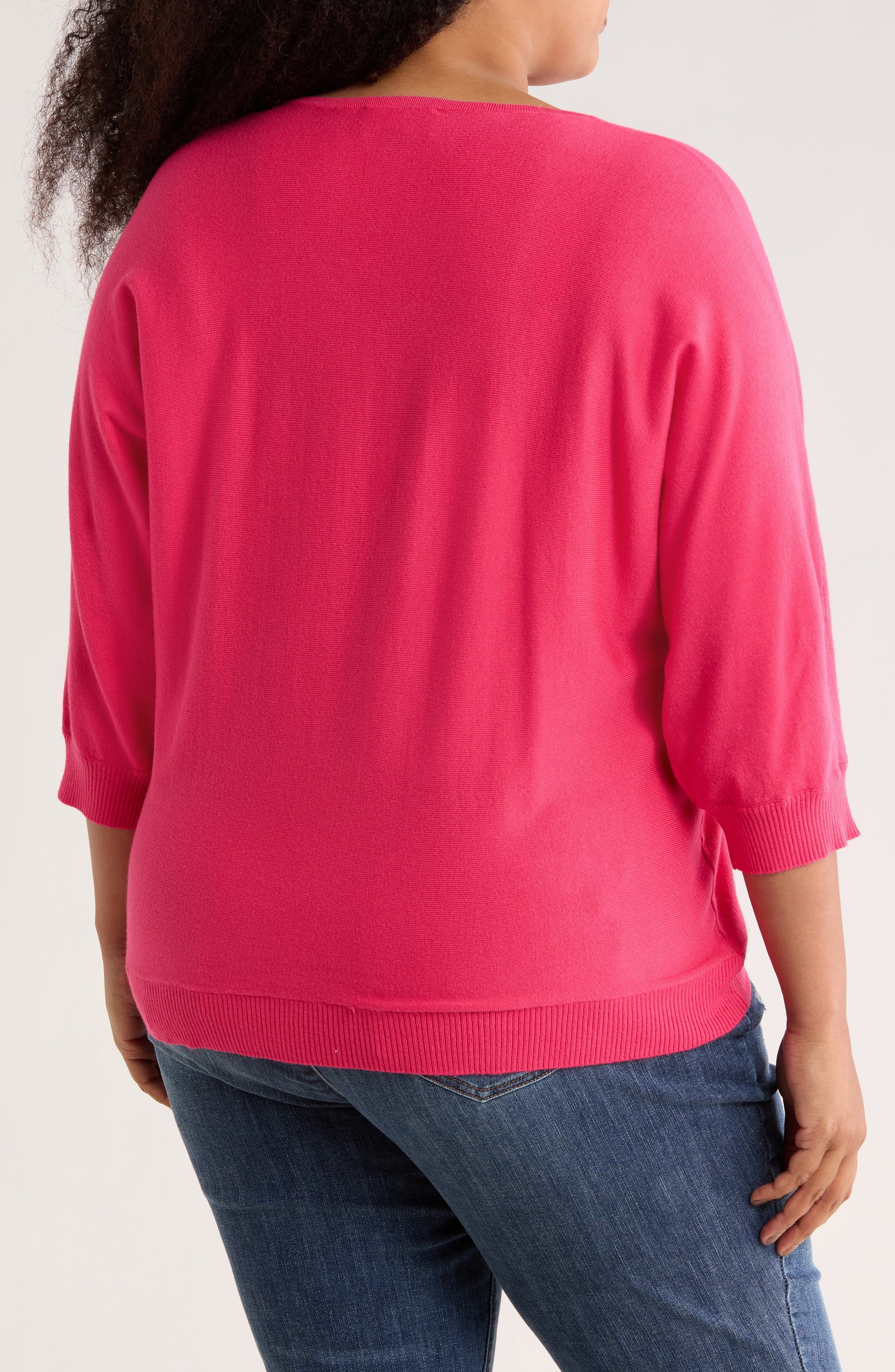 V-Neck Three-Quarter Sleeve Sweater - image 4