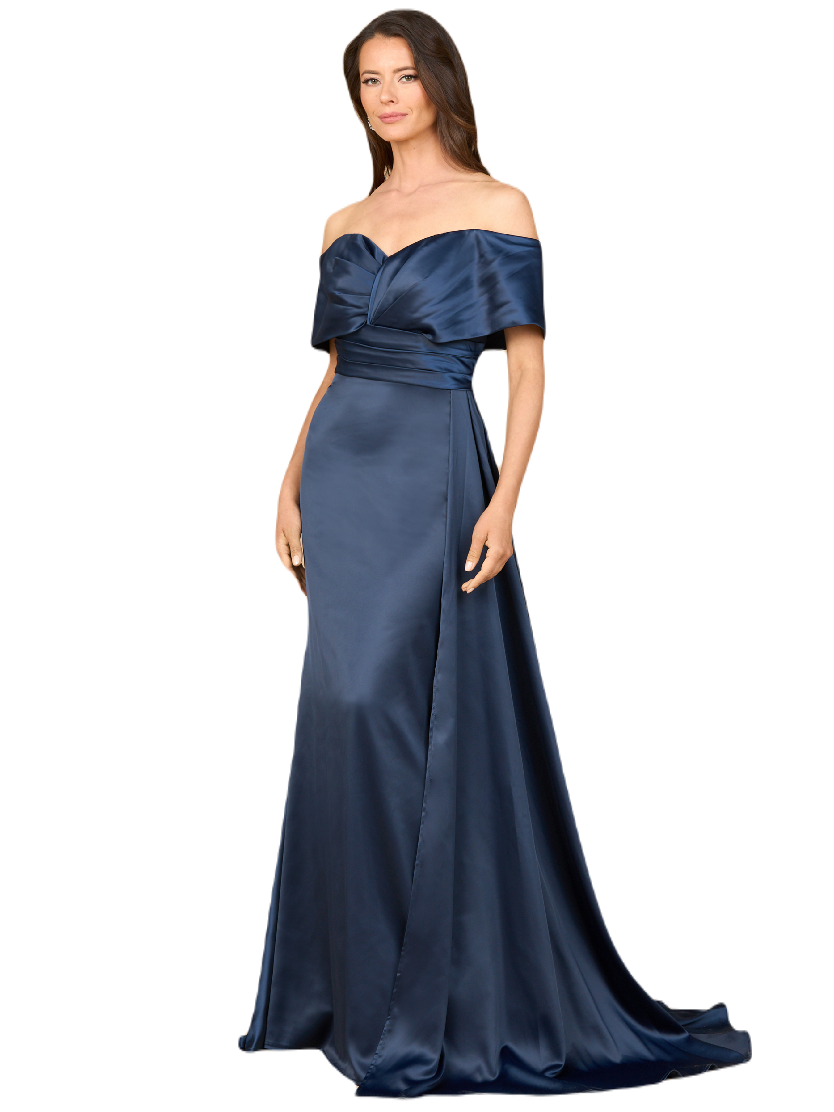 Off Shoulder Satin Dress - image 3