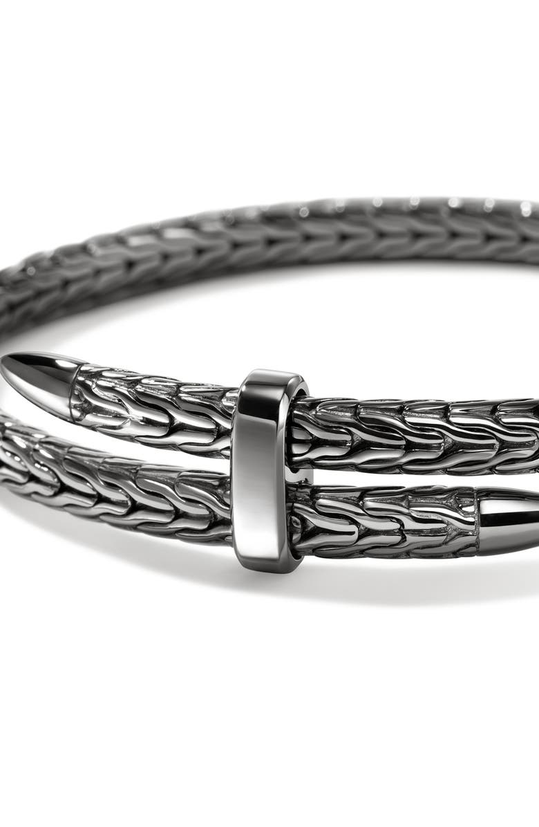 John Hardy Spear Flex Cuff, Alternate, color, Dark Sterling Silver