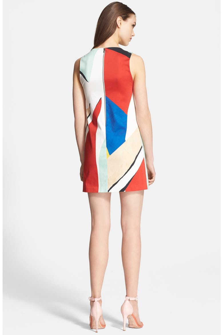 'Clyde' Print Stretch Cotton Dress, Alternate, color, COLORBLOCK GRAPHIC