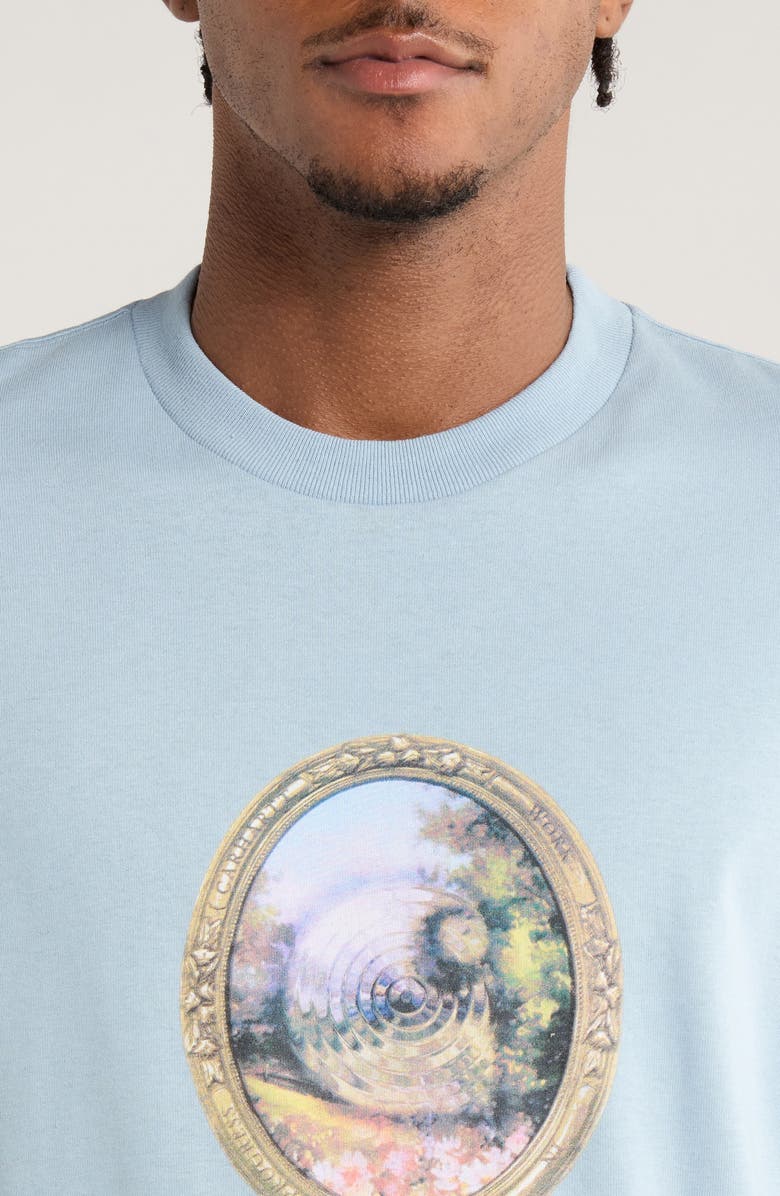 Carhartt Work In Progress Mirror Organic Cotton Graphic T-Shirt, Alternate, color, Blue Fog