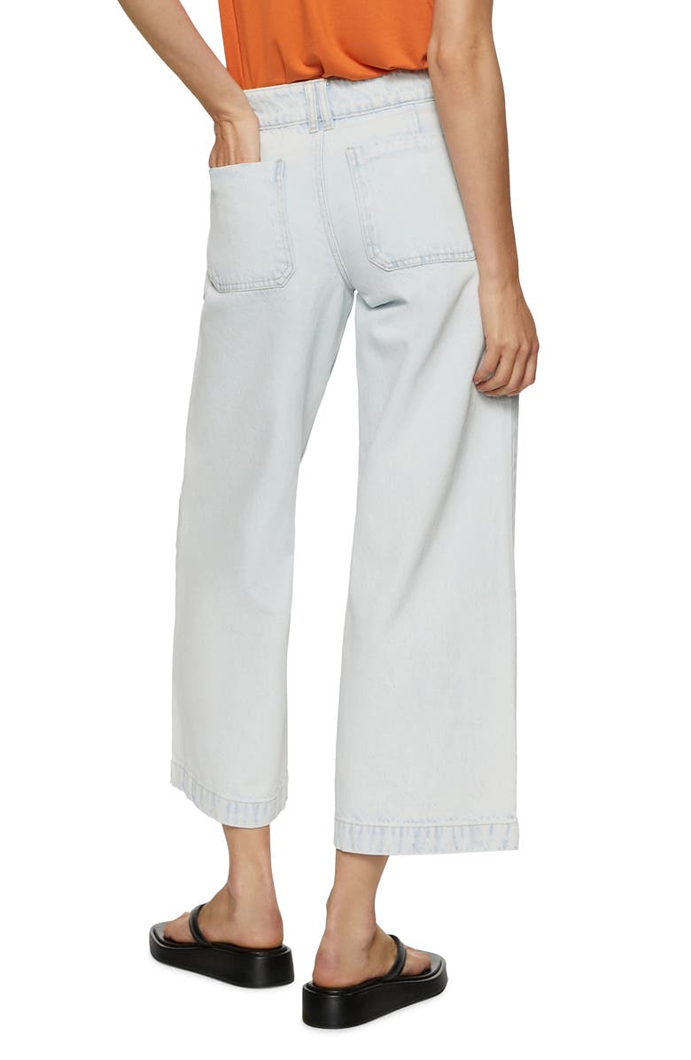 MANGO Nonstretch Culotte Jeans, Alternate, color, 