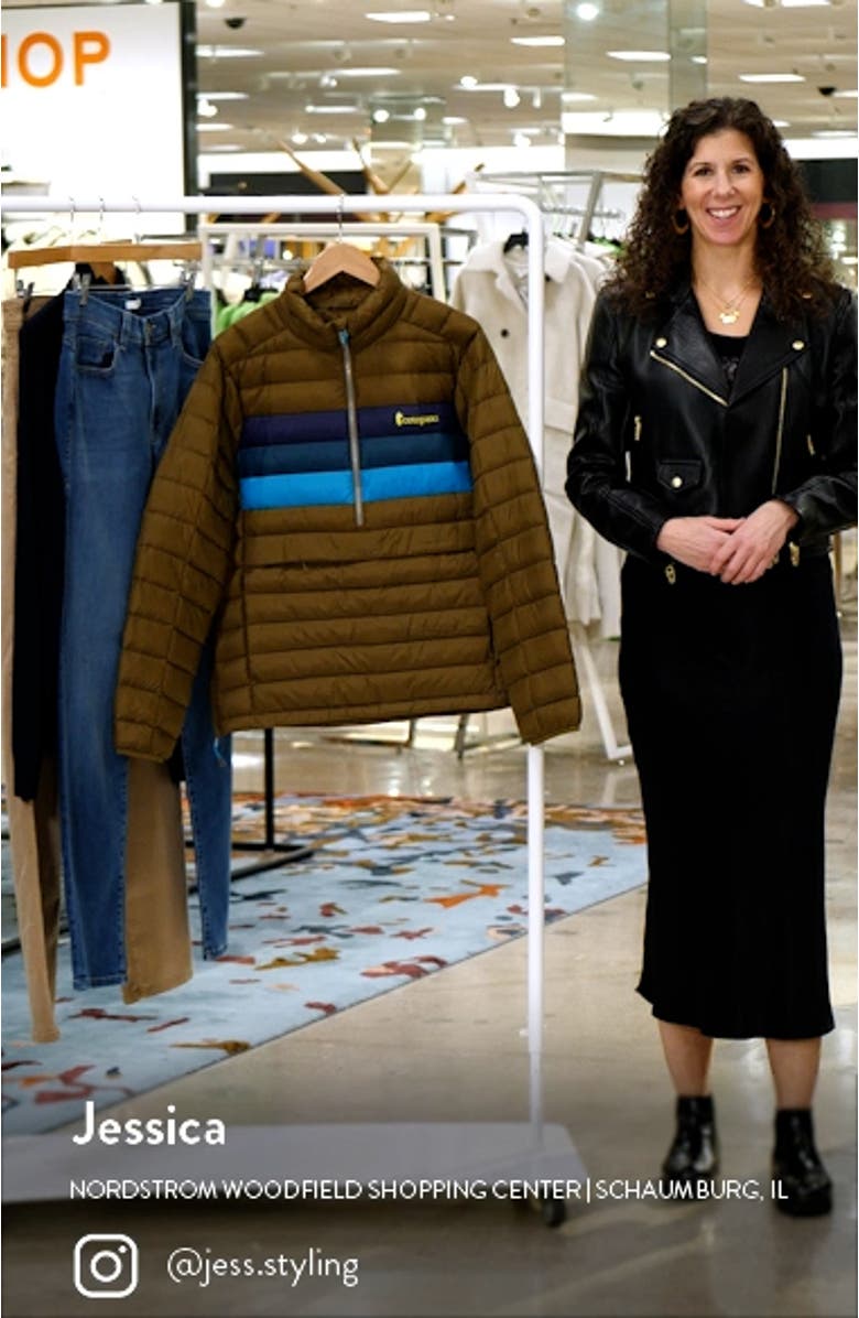 Fuego Water Resistant 800 Fill Power Down Half Zip Jacket, sales video thumbnail