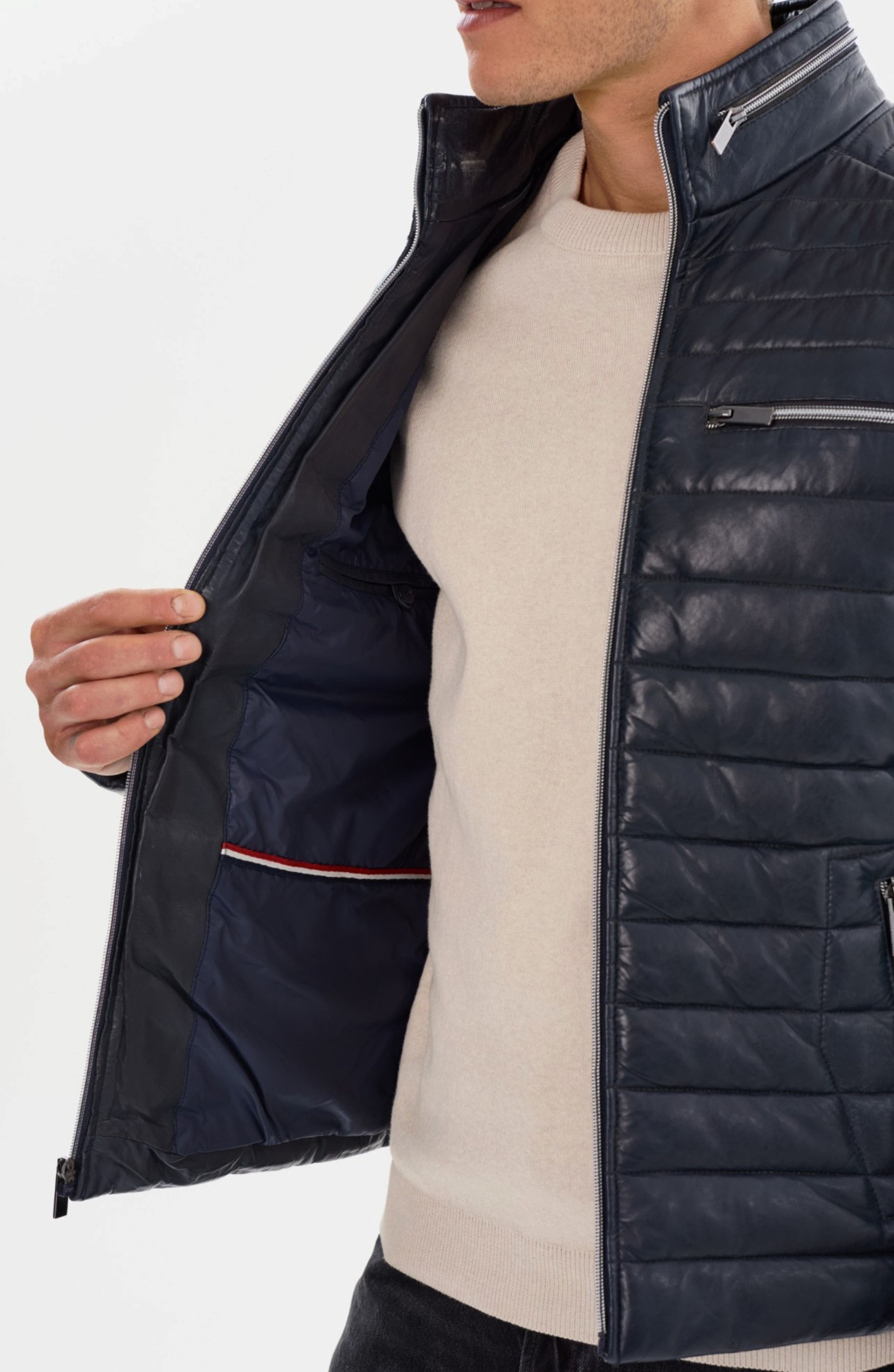 REGENCY Flavio Leather Puffer Jacket (Men) | Nordstromrack
