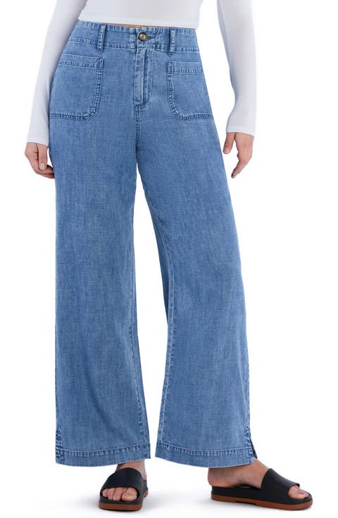 Bliss High Waist Cotton Blend Pants